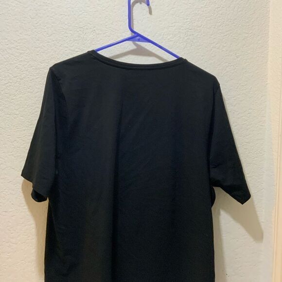 chico black top women size 3 with front ruffle accent - Picture 4 of 7